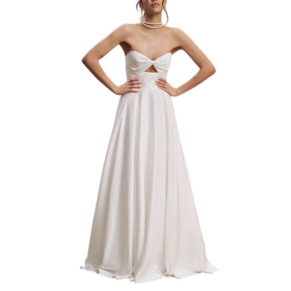 Jenny Yoo Dresses & Skirts - Jenny Yoo Elegant Cream Lindsey Wedding Gown Size 6